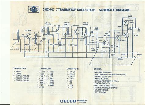 schematic diagram of cmc 707 am radio receiver 